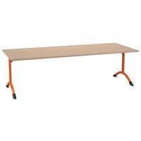 Table Sara rectangulaire 200 x 80 cm fixe dégagement latéral stratifié thumbnail image 5