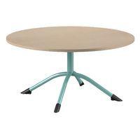 Table Sara ronde Ø 120 cm fixe piètement central stratifié Mobidecor - Image 4