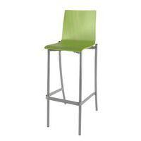 Tabouret Best 4 pieds hauteur 80 cm coque bois naturel ou teinté thumbnail image 2