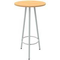 Mange debout Ø 60 cm hauteur 110 cm stratifié hêtre 350/alu 9006 - Image principale