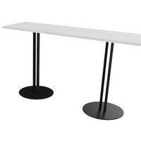 Table Roxane 2 pieds piètement 2 tubes 140x40 cm thumbnail image 2