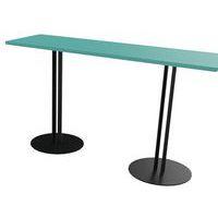 Table Roxane 2 pieds piètement 2 tubes 140x40 cm - Image 5