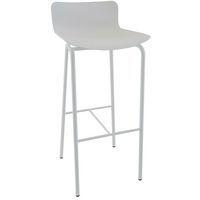 Tabouret haut Popp coque polycarbonate/piètement acier - Image 2