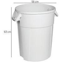 Conteneur rond agréé alimentaire 85 L Blanc thumbnail image 4