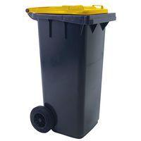 Conteneur mobile tri des déchets - 120 L - Jaune - Manutan - Image 4
