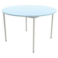 Table 4 pieds droits ronde Ø 120 cm stratifié ABS - Image principale