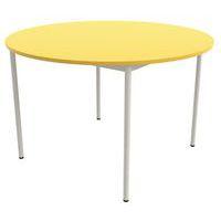 Table 4 pieds droits ronde Ø 120 cm stratifié ABS - Image 2