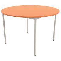 Table 4 pieds droits ronde Ø 120 cm stratifié ABS thumbnail image 5