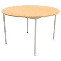 Table 4 pieds droits ronde Ø 120 cm stratifié ABS - Image 4