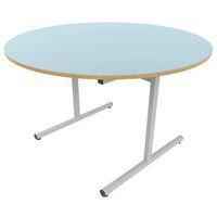 Table dégagement latéral ronde Ø 120 cm stratifié ABS - Image 2