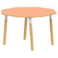 Table 4 pieds inclinés métal/bois octogonale Ø 120 cm stratifié ABS - Image 5