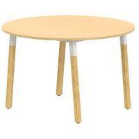 Table 4 pieds inclinés métal/bois ronde Ø 120 cm stratifié ABS thumbnail image 5