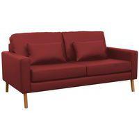 Canapé 3 places Stockolm PVC non feu lie-de-vin - Image principale