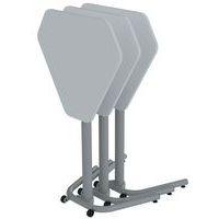Table mobile Nomade plateau rabattable rectangulaire 70x50 cm stratifié T3 Blanc thumbnail image 4