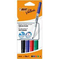 Pochette 4 feutres pointe ogive moyenne Velleda - Bic