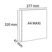 Classeur plastique A4 blanc dos: 50mm 4 anneaux en 30mm thumbnail image 3