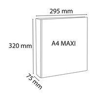 Classeur plastique A4 blanc dos: 75mm 4 anneaux en 50 mm de diamètre thumbnail image 2