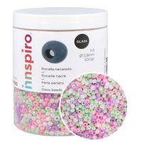 Bocal 500 grammes perles de rocaille couleurs nacrées - Innspiro