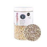Bocal 500 g perles de rocaille ivoire 4 tons Ø 3.8 mm - Innspiro