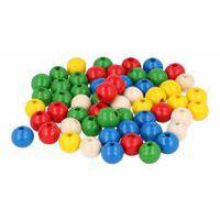 Sachet 65 perles bois rondes multicolores 12 mm - Image 2