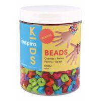 Bocal 650 (environ) perles à emboîter plastique multicolores. thumbnail image 2