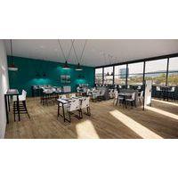 Tabouret 4 pieds hauteur 80 cm coque Coraly bois naturel Mobidecor - Image 4