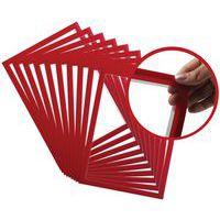 Lot de 10 Cadre d'affichage Magneto PRO Memo rouge - Image principale