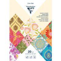 Bloc Papiers du Monde 21x29,7cm, 20 feuilles - Clairefontaine - Image principale