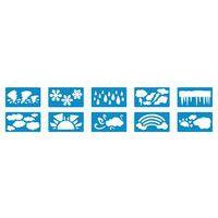 Lot 10 pochoirs météo - Image principale