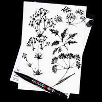 Set de 10 marqueurs POSCA pointe pinceau – Couleurs basiques thumbnail image 2