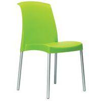 Lot de 6 chaises Jenny 4 pieds pistache/alu - Image principale