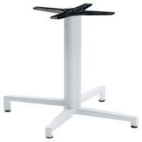 Pied de table Domino fixe hauteur 50 cm colonne ronde - blanc - Image principale