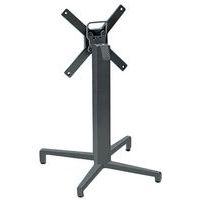 Pied de table Domino rabattable hauteur 73 cm colonne carrée - anthracite - Image principale