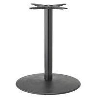 Pied de table Tiffany réglable XL ht 73 cm base Ø60 cm colonne ronde peint noir - Image principale