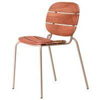 Lot de 2 chaises SI-SI Wood 4 pieds - bois d acajou/taupe - Image principale