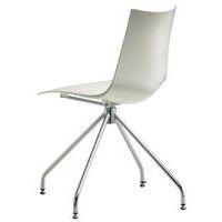 Lot de 2 chaises Zebra lin - pied pivotant chromé - Image principale