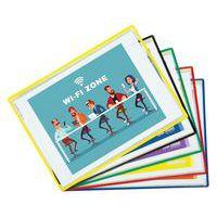 Lot de 5 Pochettes d'affichage adhésive - A4 horizontal - Bleu - Image principale