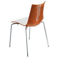 Chaises Zebra bicolore 4 pieds peint ou chromé lot de 4 S-CAB thumbnail image 2