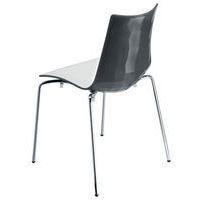 Chaises Zebra bicolore 4 pieds peint ou chromé lot de 4 S-CAB thumbnail image 3