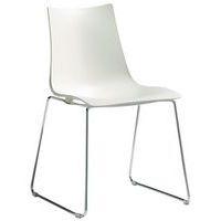 Chaises Zebra piètement traîneau peint ou chromé lot de 2 S-CAB