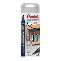Etui 4 marqueurs pointe biseautée n860 - Pentel