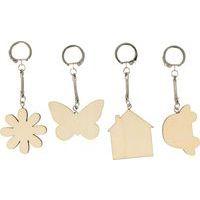 Lot de 8 porte-clés à décorer