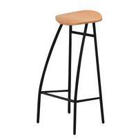 Tabouret haut Diablo assise bois verni thumbnail image 4
