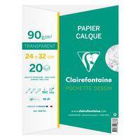 Pochette 20 feuilles papier calque 24x32 90g thumbnail image 2