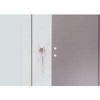 Vestiaire porte transparente 4 cases - 1 colonne lg 40cm Gris/Gris thumbnail image 4