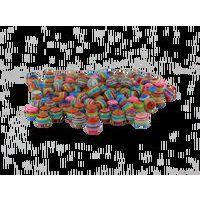Sachet 200 perles multicolores rondes 12 mm