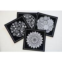 Set de 4 cartes velours - Mandalas - Image principale