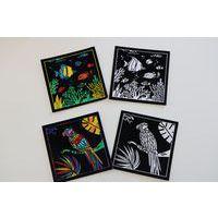 Set de 4 cartes velours - Animaux - Image 2
