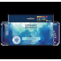 Boite métal aquarelle 40 demi godets avec pinceau - Lefranc Bourgeois