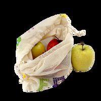 Sac à vrac biface coton/filet 24x29cm (lot de 3) - Image 3